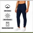 Black & Heather Grey & Navy (Tech) XXXL Men’s Tech Fleece Jogger Sweatpants (3 Pack) - Ideal for Training or Casual Wear